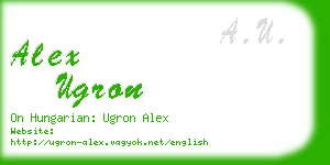 alex ugron business card